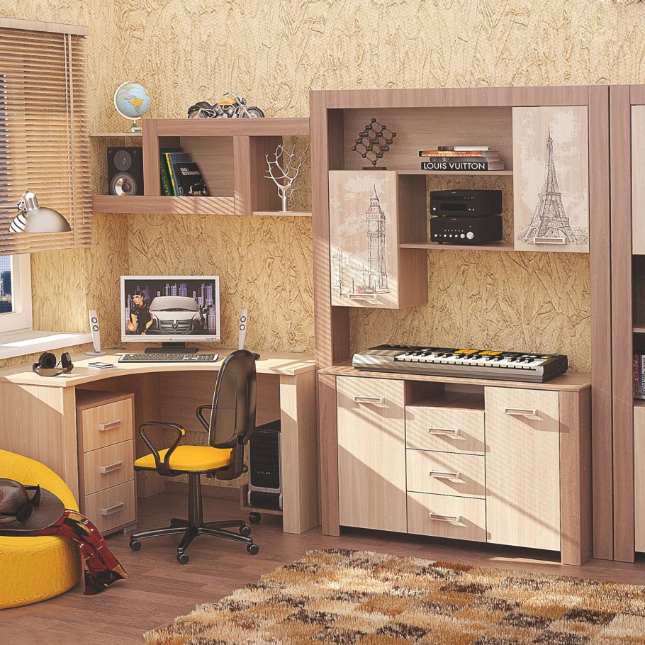 Кровать 2х ярусная город св мебель