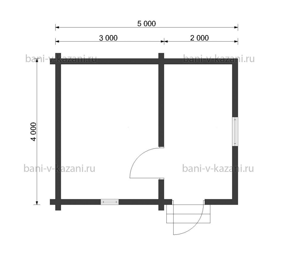 Каркасная баня 4х4 чертежи