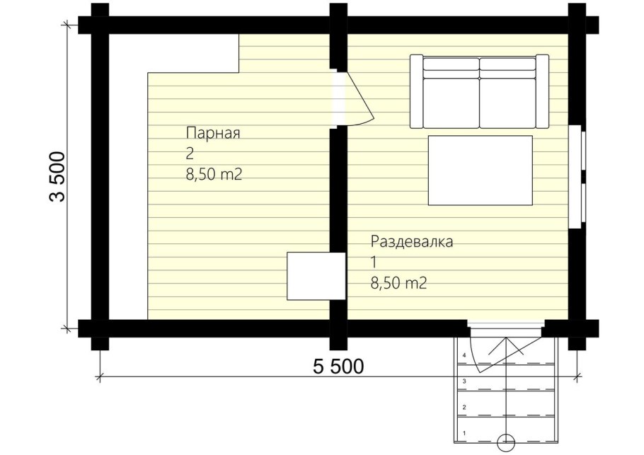 Баня 6х3 пятистенок планировка