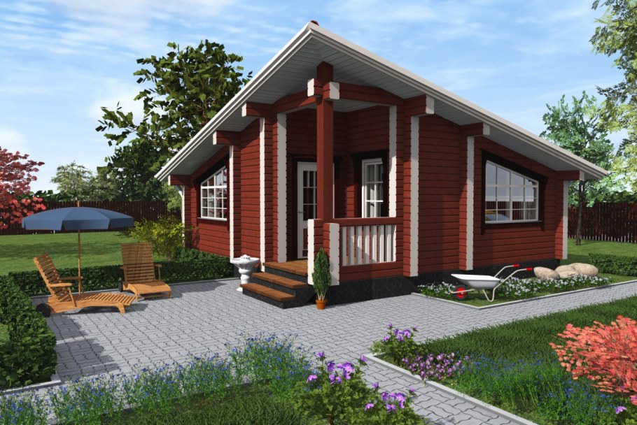 Угловой домик