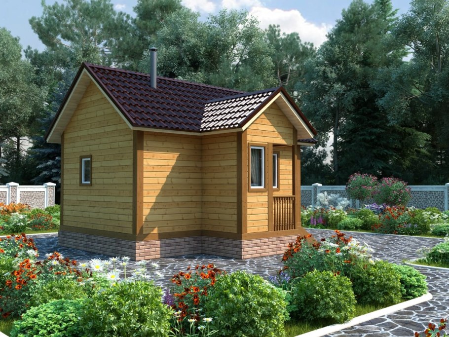 Баня из клееного бруса 3 на 5