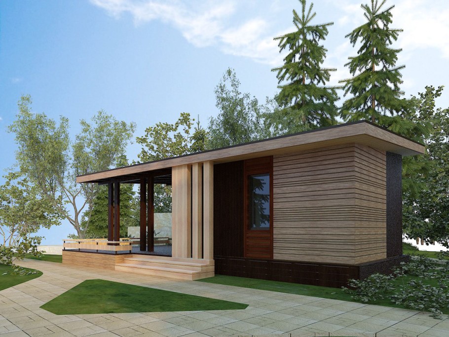 Баня с односкатной крышей 5х6