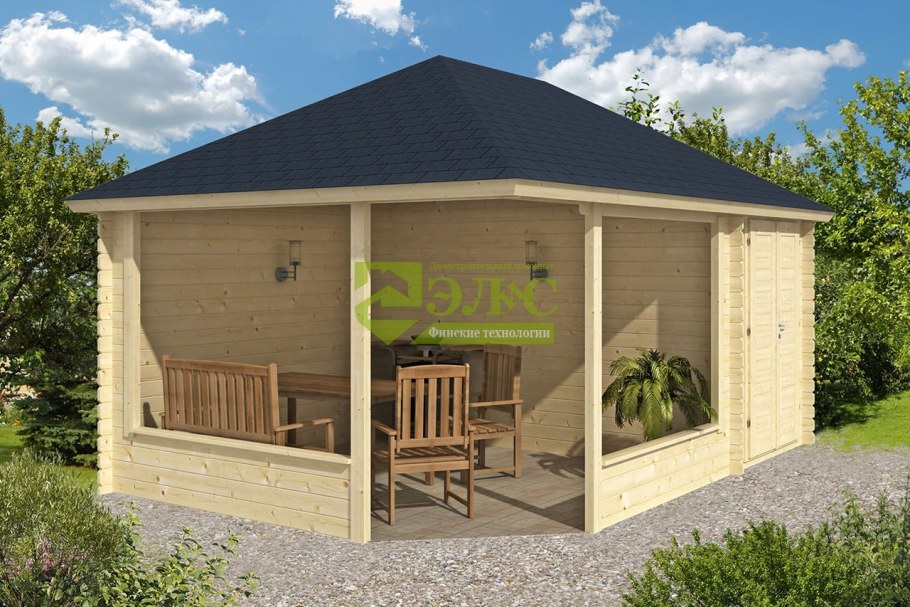 Беседка брусовая Gazebos