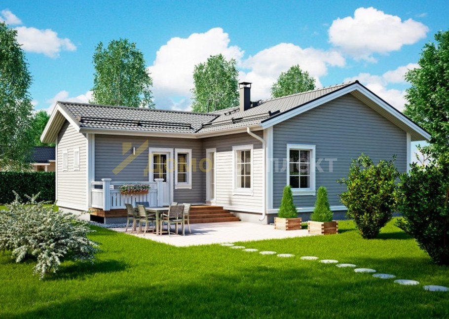 Каркасный одноэтажный дом 100 м2