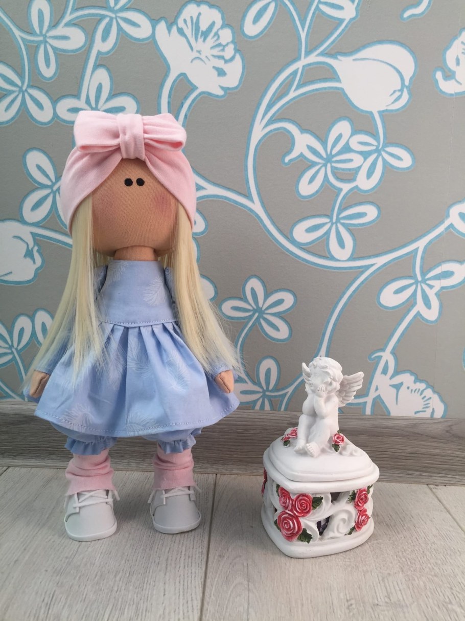 Текстильная кукла принцесса большеножка