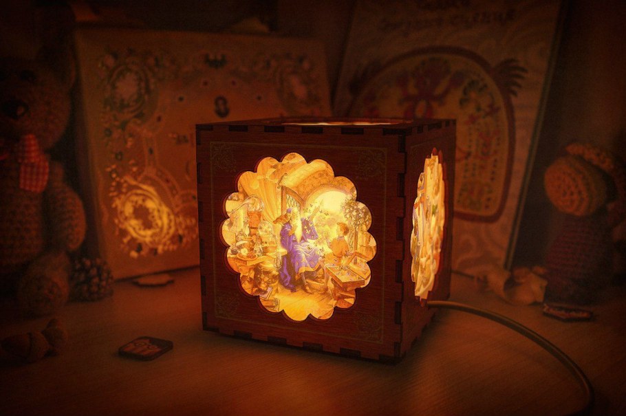 Деревянные светильники ночники