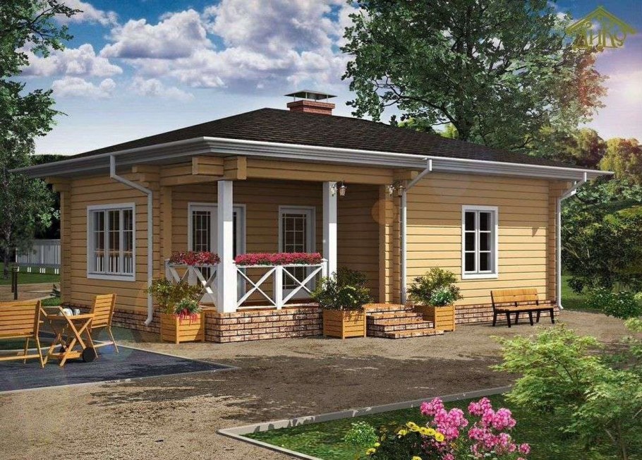 Каркасный одноэтажный дом 70 кв м