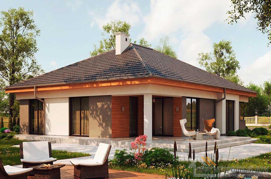 Дом из клееного бруса проект м316