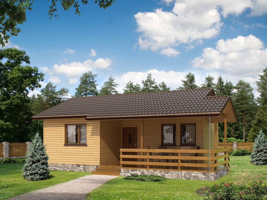 Z500 проекты одноэтажных с террасой