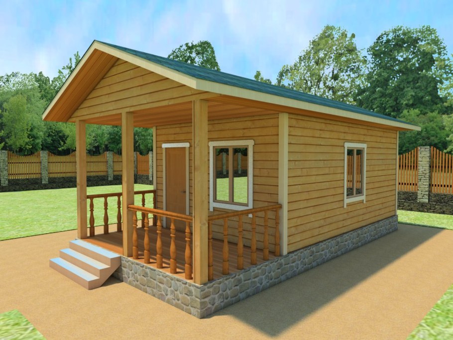 Баня из клееного бруса проекты с односкатной крышей