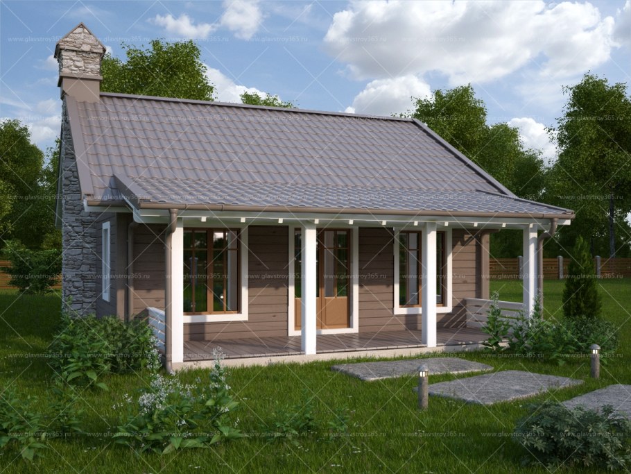 Дом 50 кв м с односкатной крышей