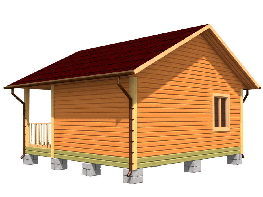 Деревянный дом 6х6 одноэтажный