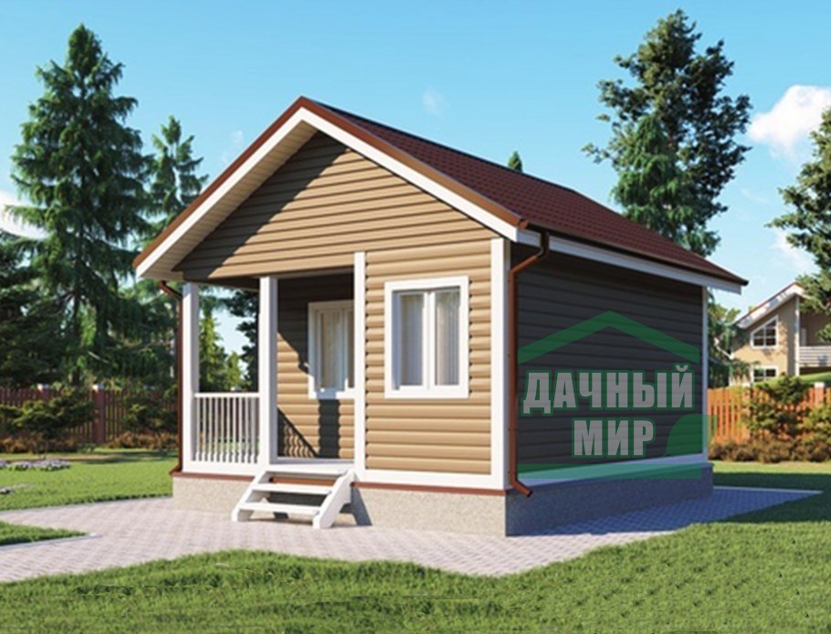 Дачный домик 6х5 одноэтажный каркасный