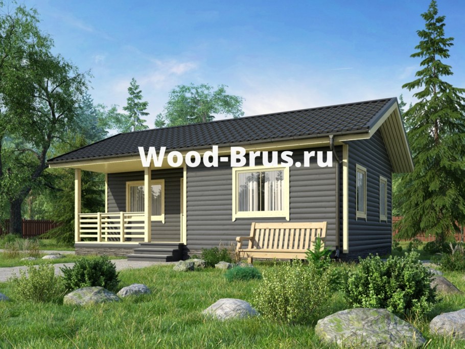 Дачный каркасный одноэтажный дом 6х8 проекты