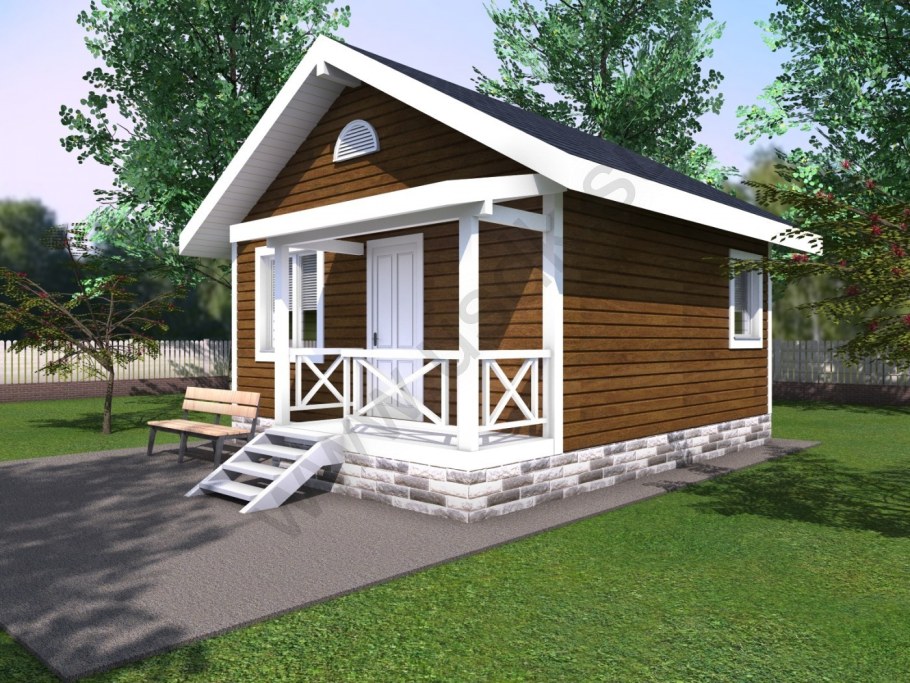 Дом 4х6 одноэтажный финский домик