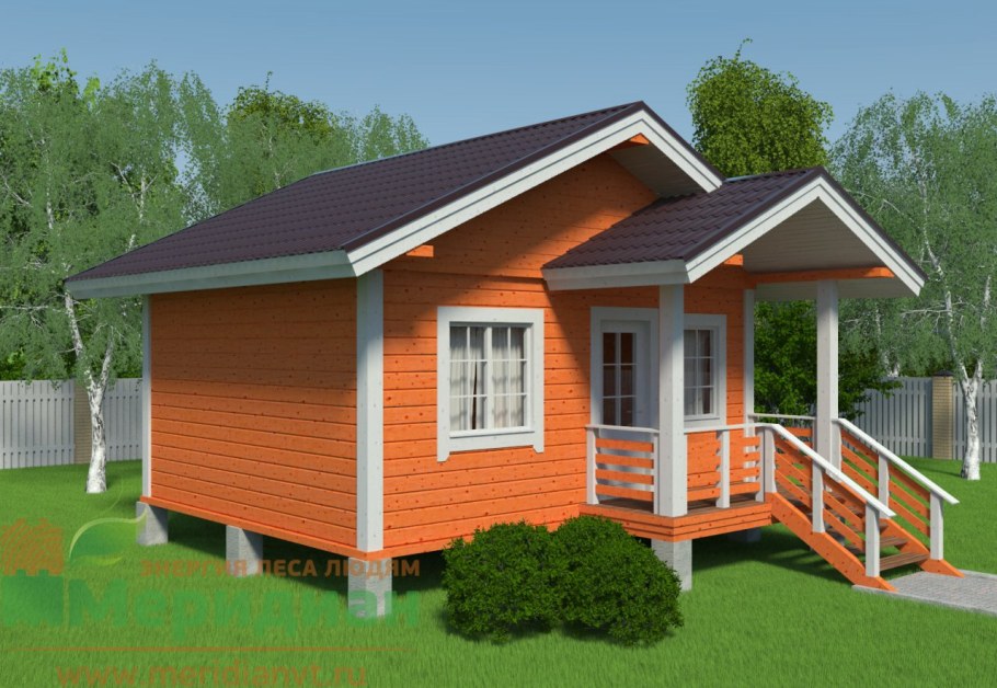 Дачный дом из бруса 6х6 100 100