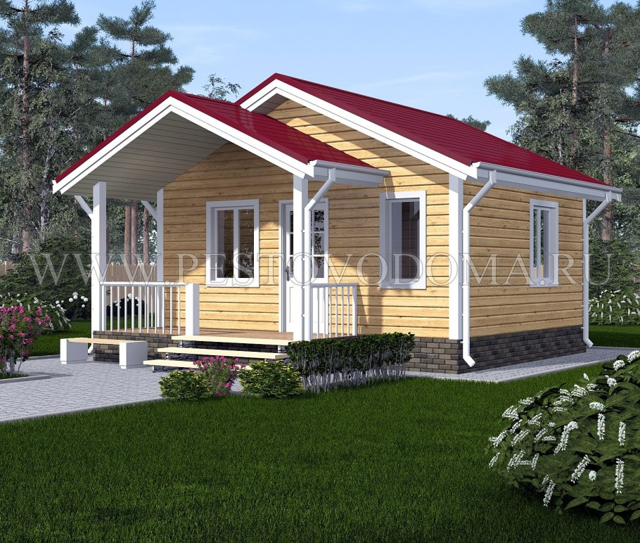 Дачный дом 6 на 6 одноэтажный