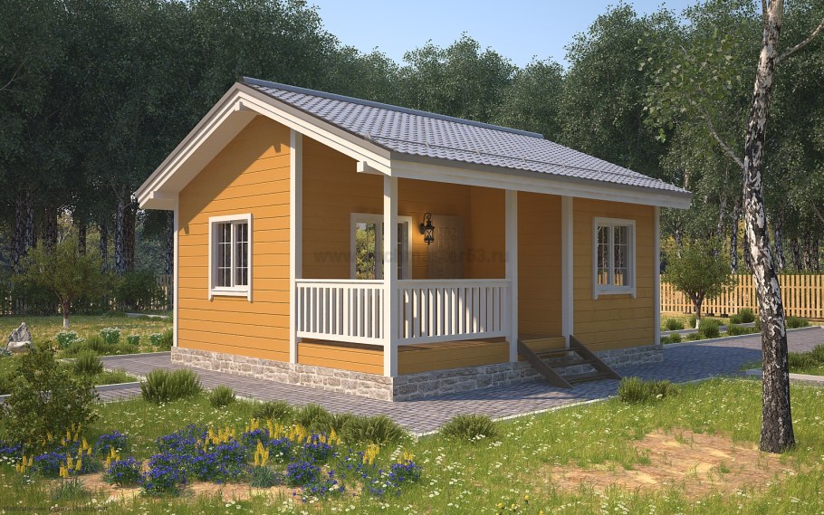 Дачный дом 4х6 одноэтажный