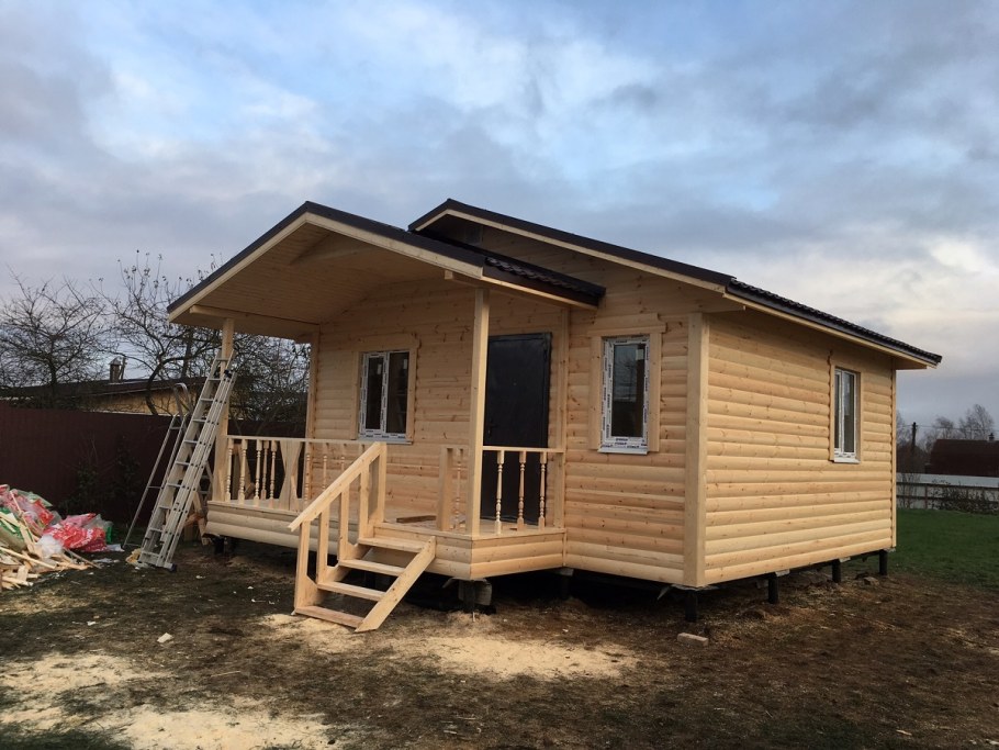 Каркасный дачный дом 6х6