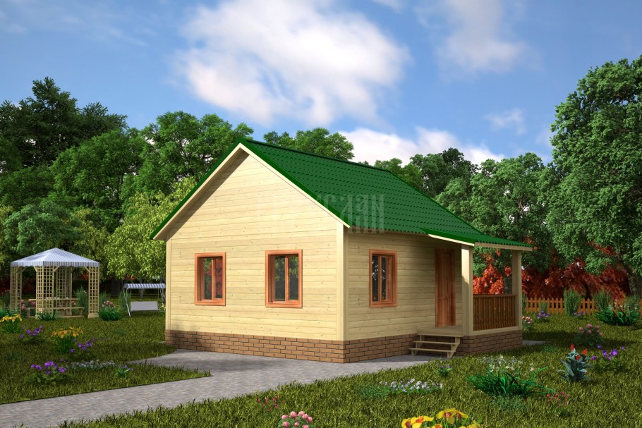 Дачный домик 6х8 одноэтажный проект