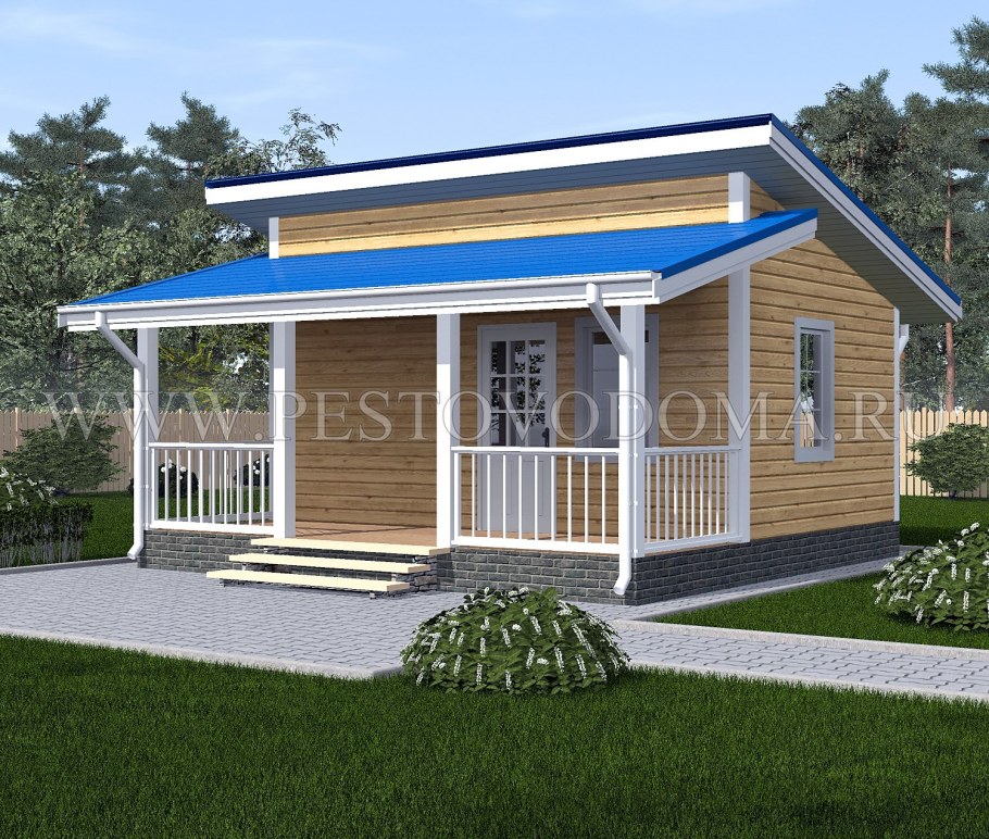 Дом 4х6 одноэтажный финский домик