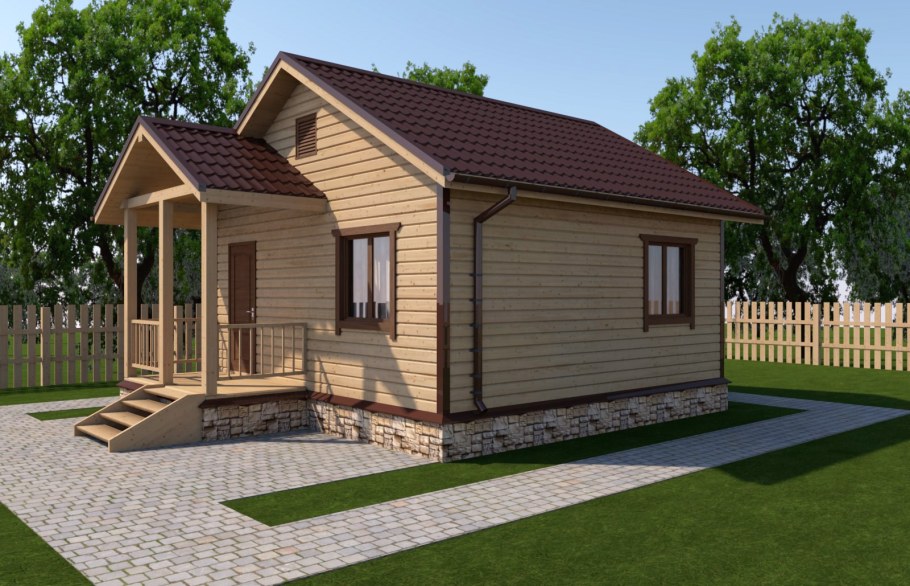 Дачный дом из бруса 6х6 Сканди