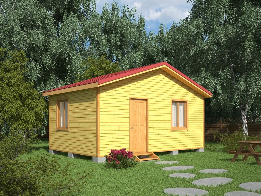 Дачный домик 6х4 одноэтажный