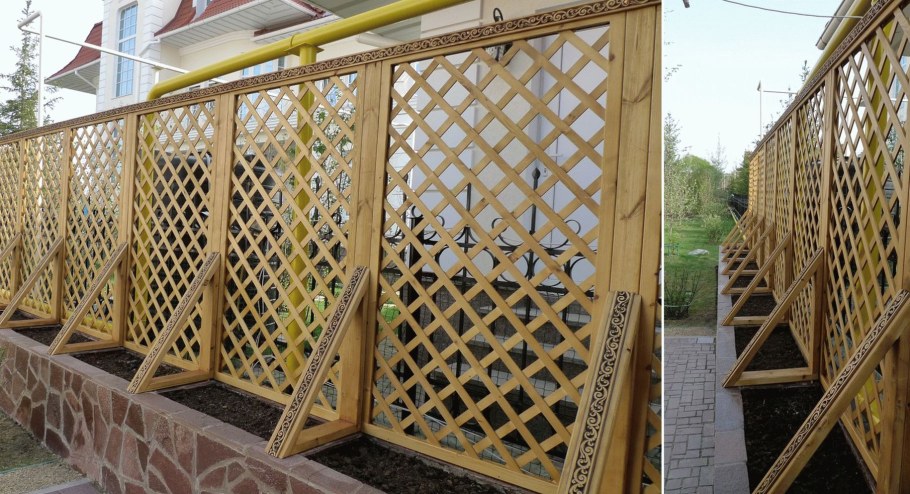 Садовые решетки деревянные