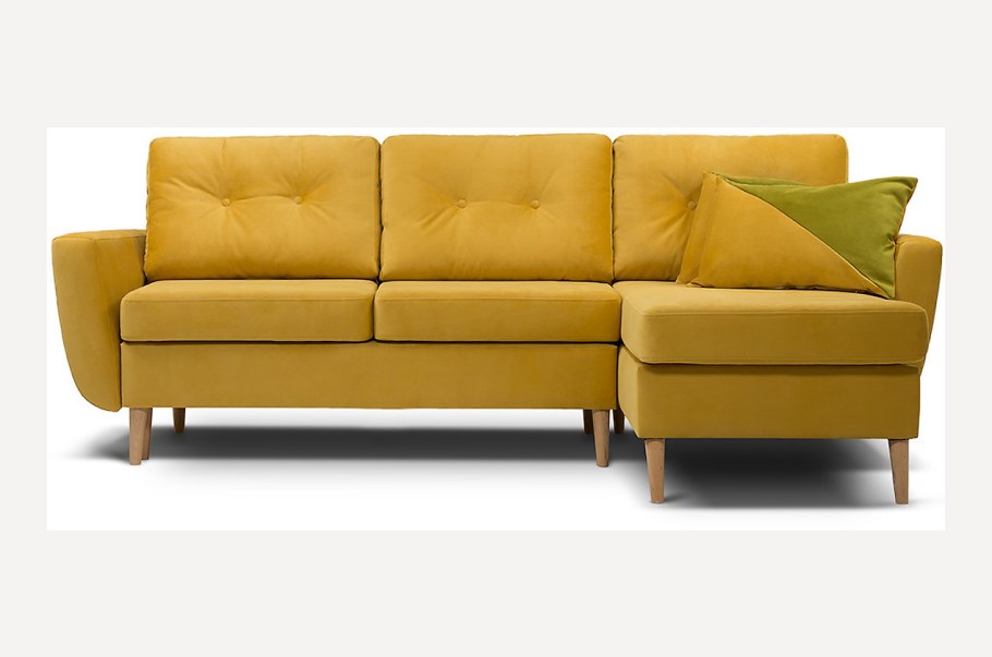 Горчичный диван 145-150