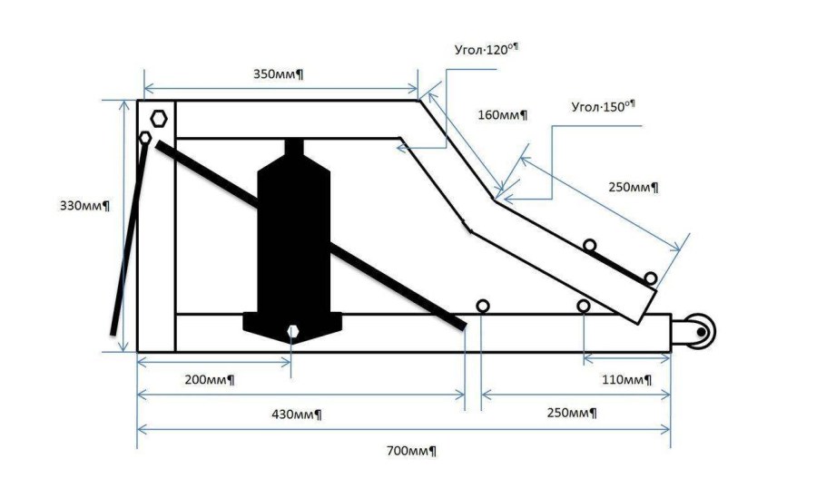 Подъемник AUTOLIFT 3000 чертёж