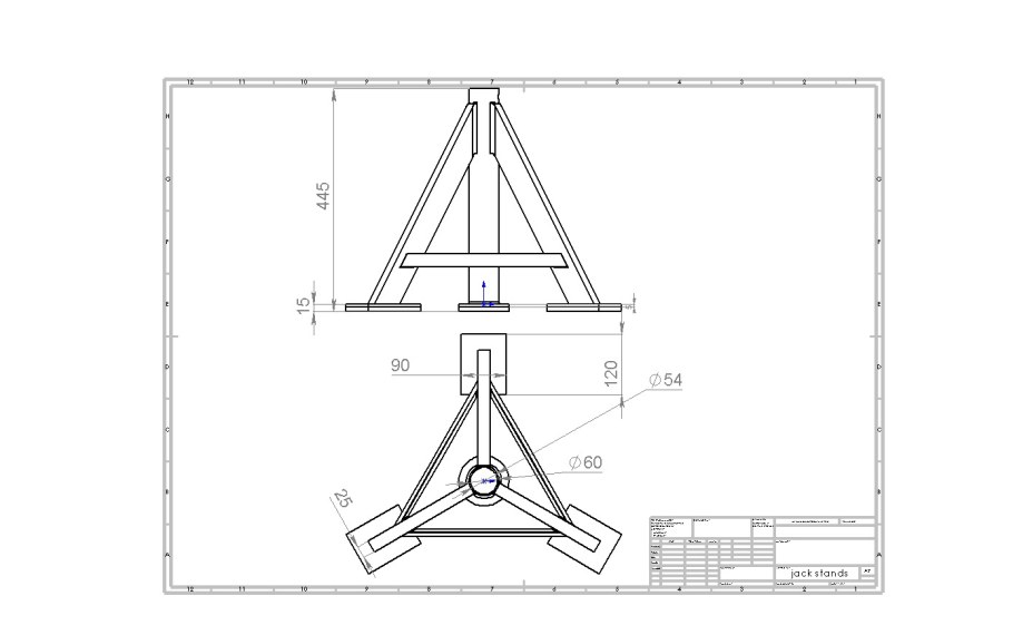 Подставка страховочная чертеж