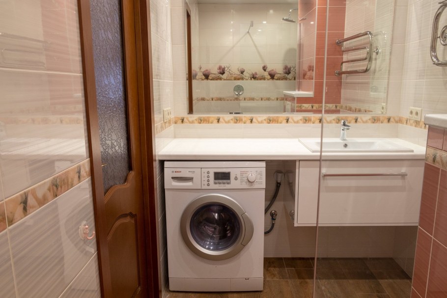 Ванная комната в хрущевке со стиральной