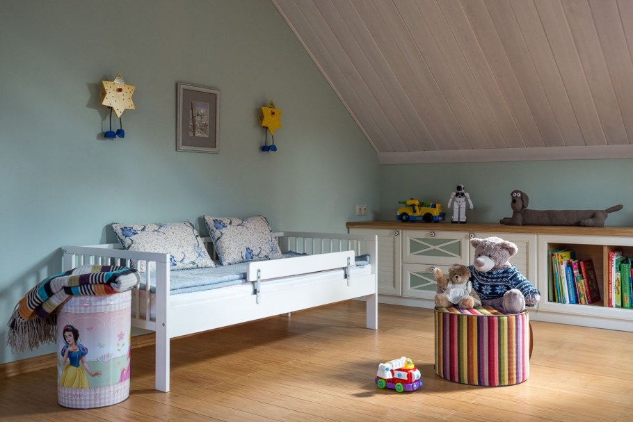 Мансарда в зеленом цвете