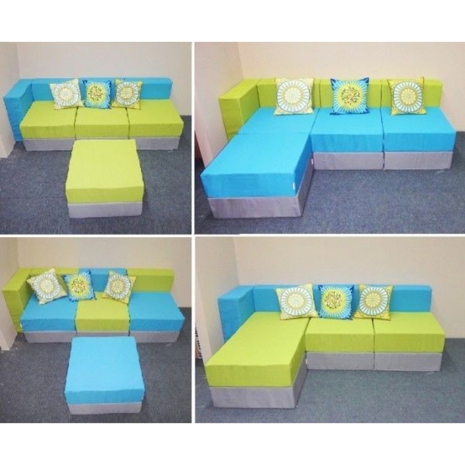 Модульный диван розовый