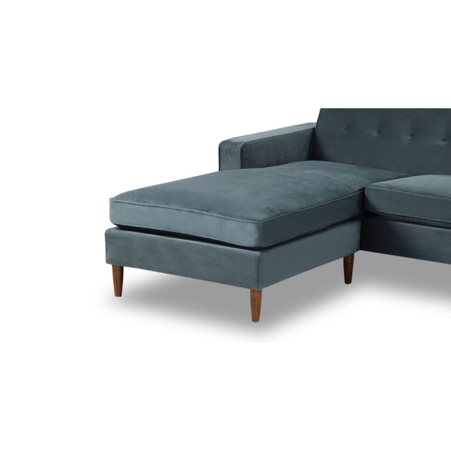 Синий угловой диван