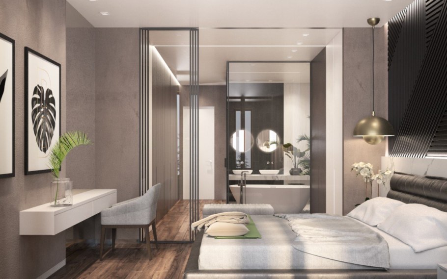 Гардеробная в санузле