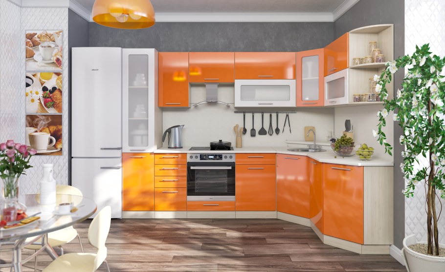 Вишня Оксфорд мебель кухня