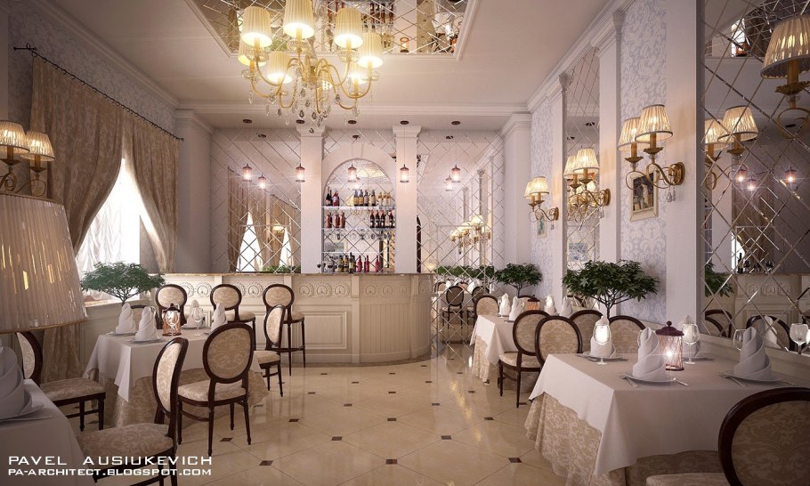 Кафе с посетителями