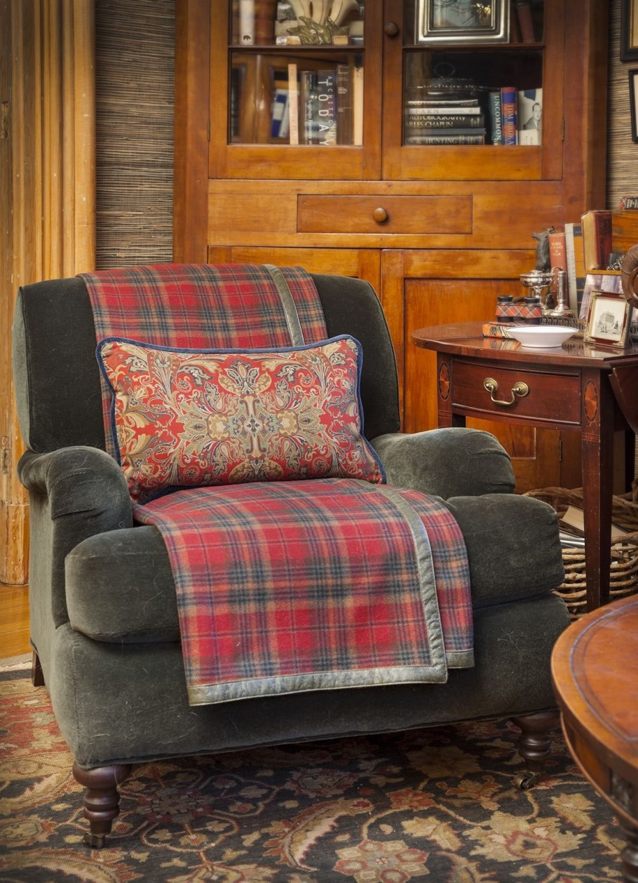 Шотландский тартан в интерьере