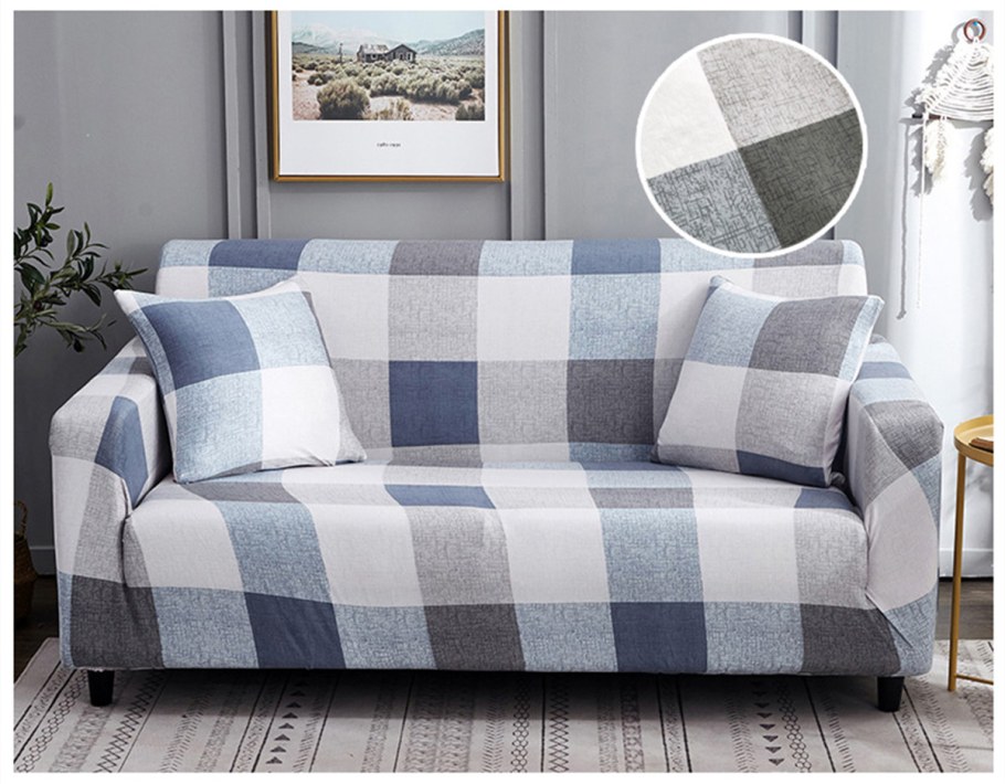 Диван в шотландскую клетку