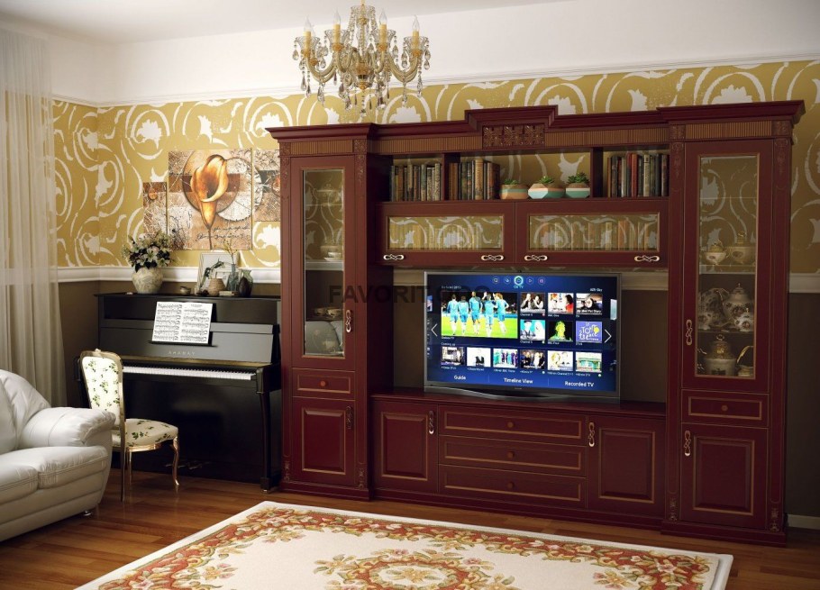 Стенка в гостиную классика