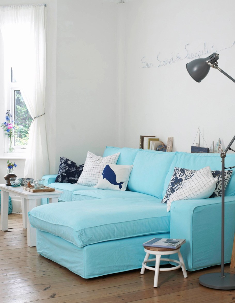 Бирюзовый диван икеа