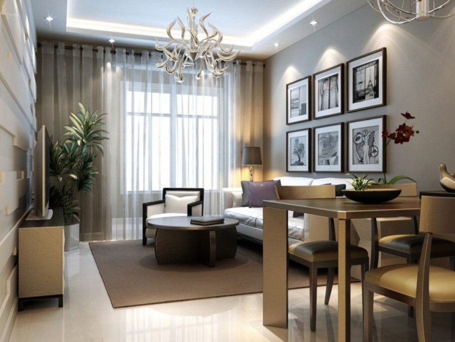 Гостиная со столовой зоной