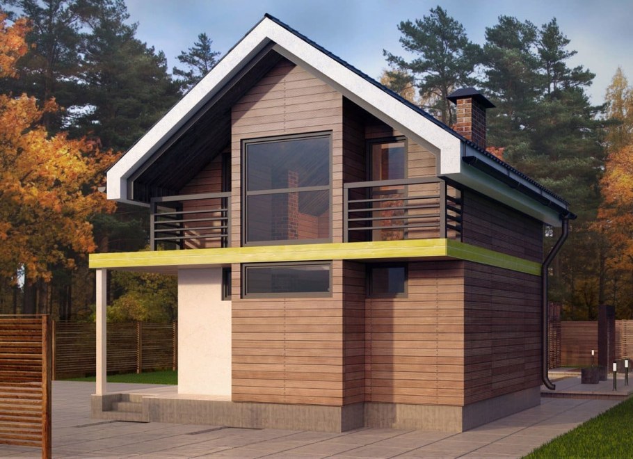 Тини Хаус с террасой