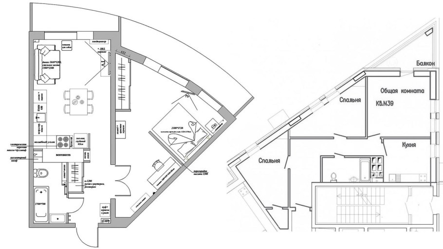 Планировка квартиры неправильной формы