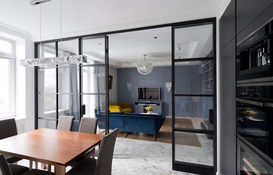 Перегородка на кухню раздвижная