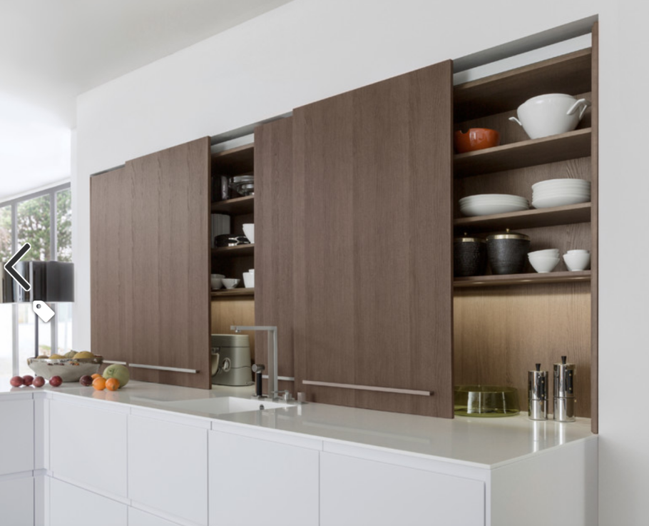 Раздвижные двери между кухней и гостиной