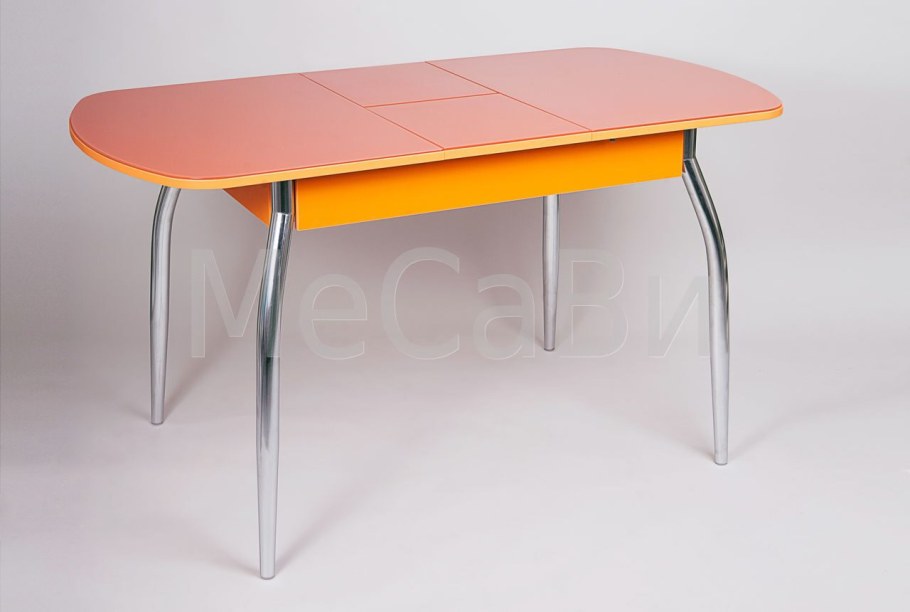 Стол обеденный c-101s раздвижной 110(140)х70 со стеклом красный