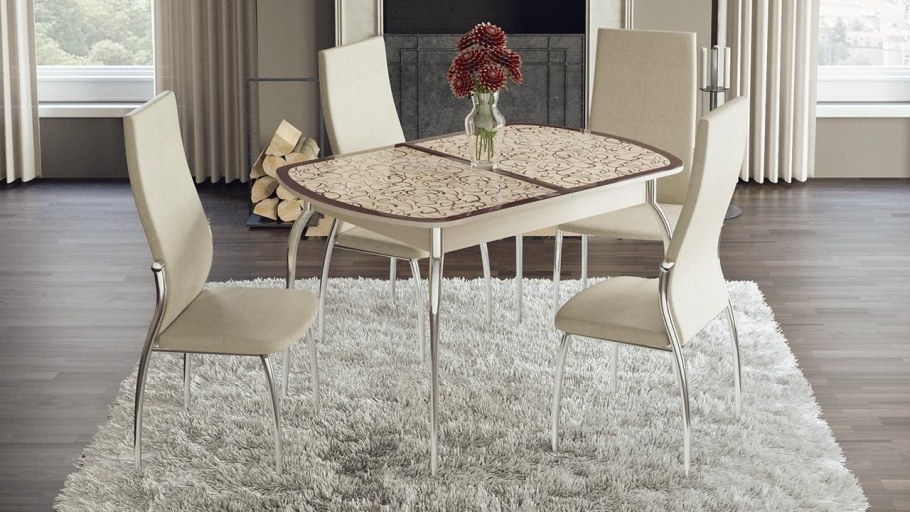 Сидней см-219.01.01 стол обеденный на металлических ножках