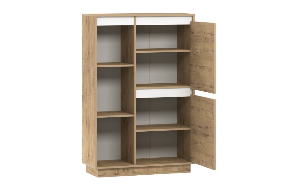 Веста сб 2255 комод дуб Бунратти/белый глянец